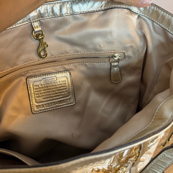 Coach Audrey Sequin Sun Starfish Cinched Tote Bag - Picture 10 of 10